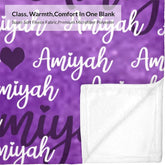 Aperturee - Purple Render Gradation Personalized Name Blanket